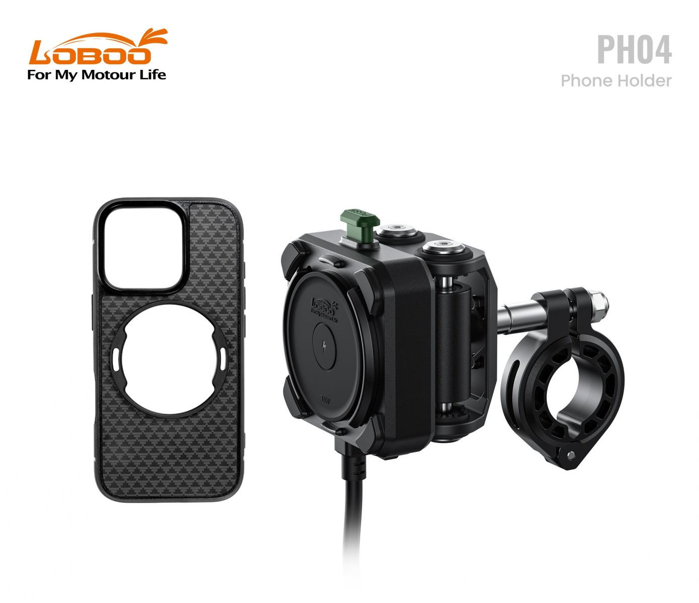 PK Ốp lưng Iphone lắp giá đỡ điện thoại Loboo PH04