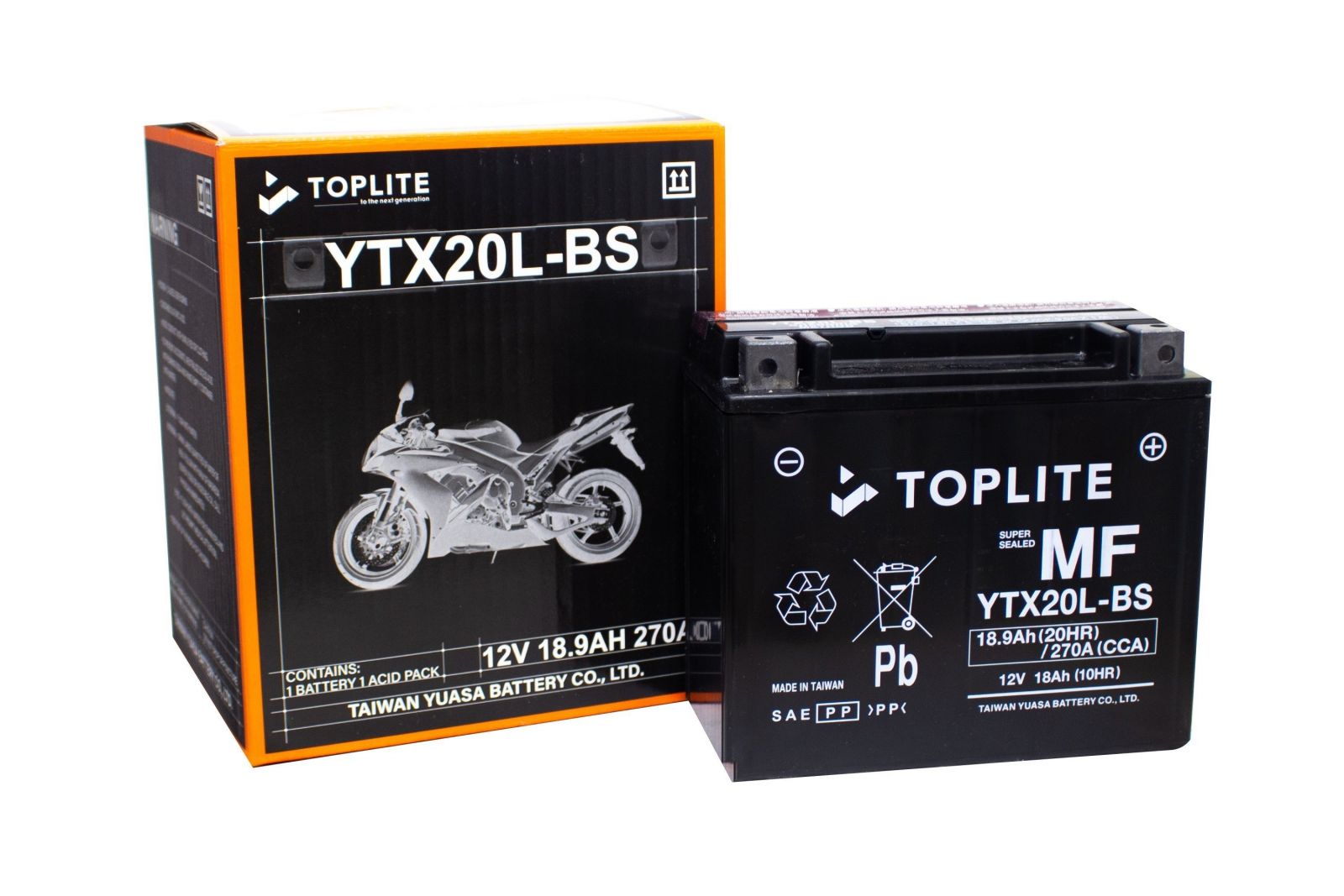 Bình ắc quy Toplite YTX20L-BS