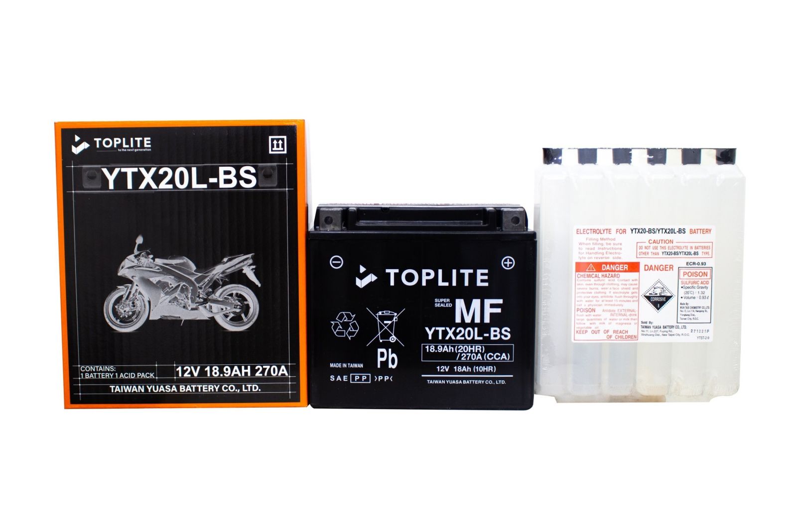 Bình ắc quy Toplite YTX20L-BS