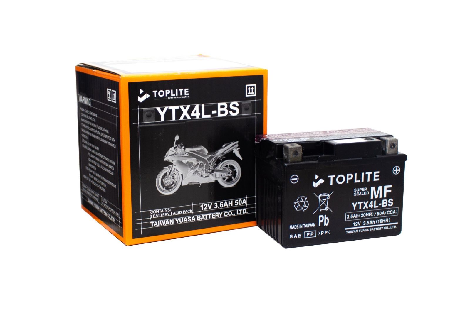 Bình ắc quy Toplite YTX4L-BS