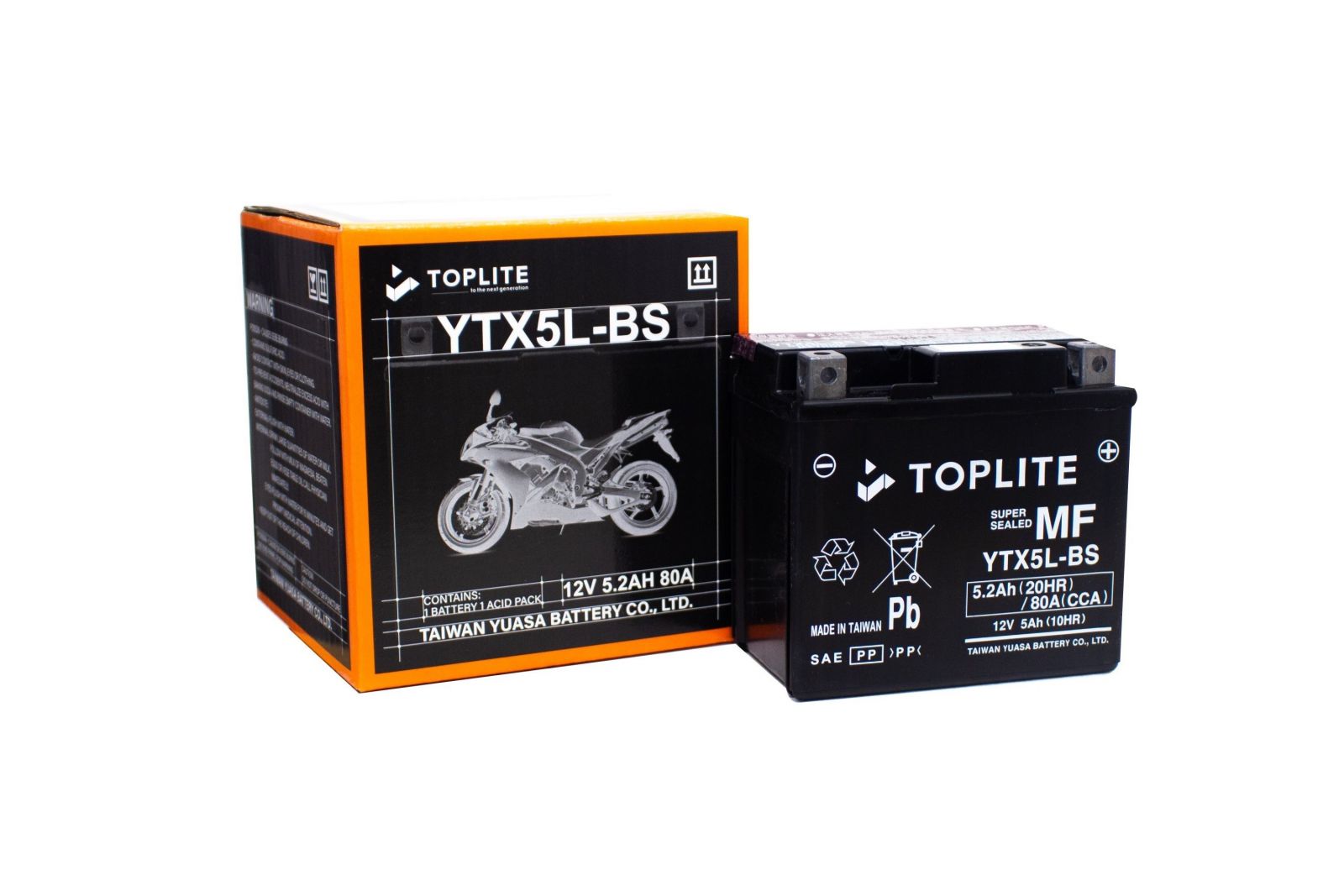 Bình ắc quy Toplite YTX5L-BS